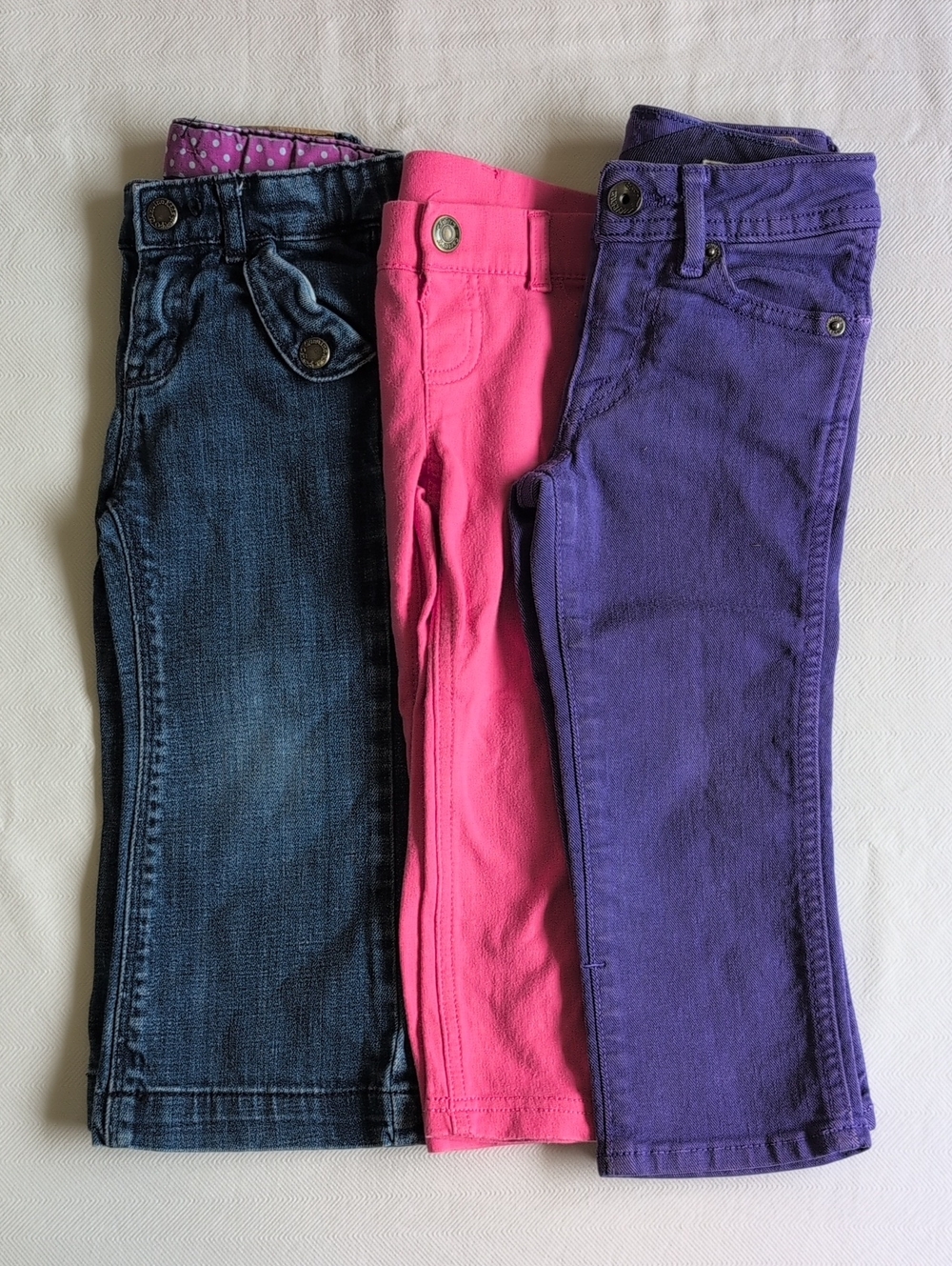 2T Toddler Girl Pants Bundle Volcom Carter's Genuine Kids Jeans Jeggings 3-Pack
